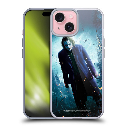 The Dark Knight Key Art Joker Poster Soft Gel Case for Apple iPhone 15 & MagSafe