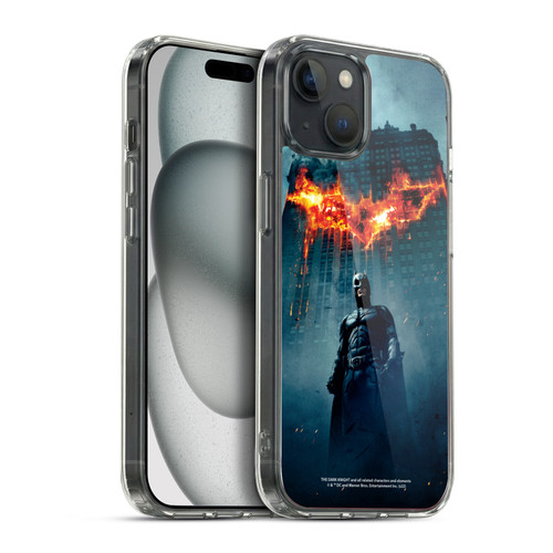 The Dark Knight Key Art Batman Poster Soft Gel Case for Apple iPhone 15 Plus & MagSafe