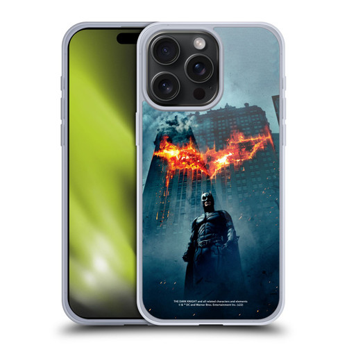 The Dark Knight Key Art Batman Poster Soft Gel Case for Apple iPhone 15 Pro Max