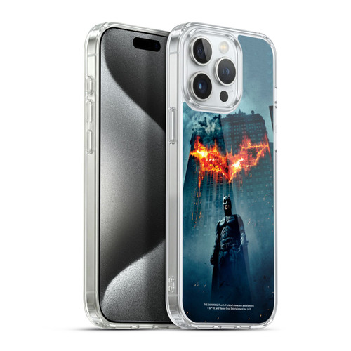 The Dark Knight Key Art Batman Poster Soft Gel Case for Apple iPhone 15 Pro Max & MagSafe