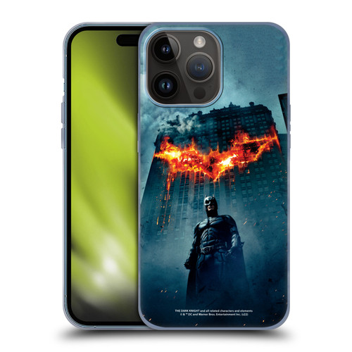 The Dark Knight Key Art Batman Poster Soft Gel Case for Apple iPhone 15 Pro Max