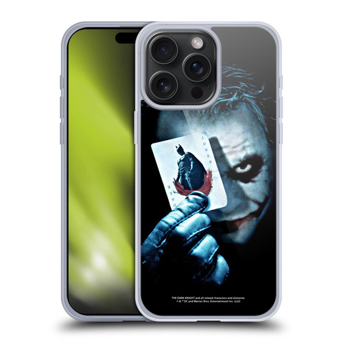 The Dark Knight Key Art Joker Card Soft Gel Case for Apple iPhone 15 Pro Max
