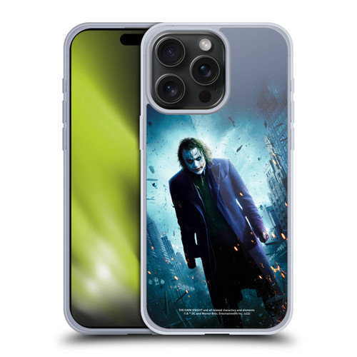 The Dark Knight Key Art Joker Poster Soft Gel Case for Apple iPhone 15 Pro Max