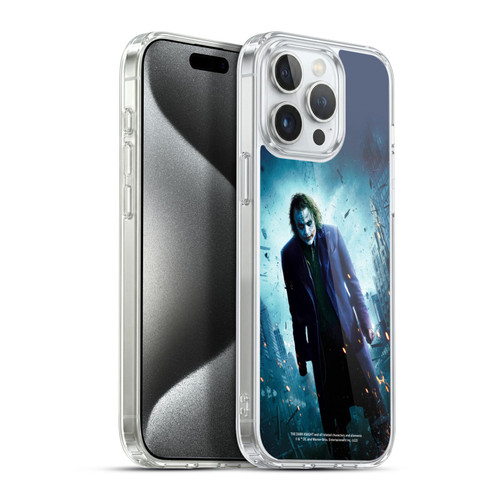 The Dark Knight Key Art Joker Poster Soft Gel Case for Apple iPhone 15 Pro Max & MagSafe
