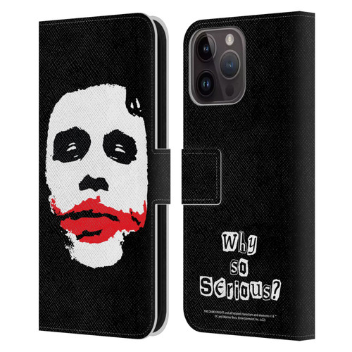 The Dark Knight Character Art Joker Face Leather Book Wallet Case Cover For Apple iPhone 15 Pro Max