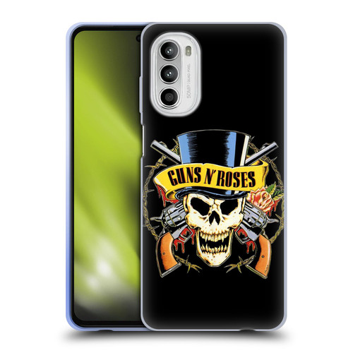 Guns N' Roses Key Art Top Hat Skull Soft Gel Case for Motorola Moto G52