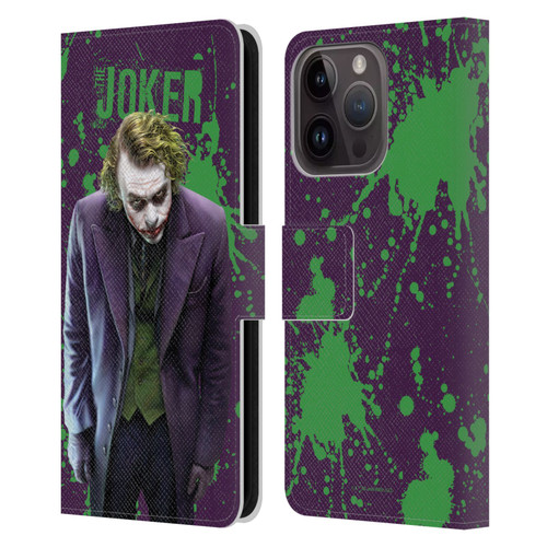 The Dark Knight Graphics Character Art Leather Book Wallet Case Cover For Apple iPhone 15 Pro