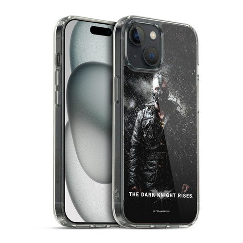 The Dark Knight Rises Key Art Bane Rain Poster Soft Gel Case for Apple iPhone 15 & MagSafe