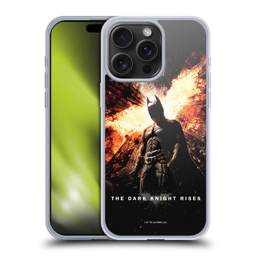 The Dark Knight Rises Key Art Batman Poster Soft Gel Case for Apple iPhone 15 Pro Max