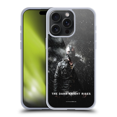 The Dark Knight Rises Key Art Bane Rain Poster Soft Gel Case for Apple iPhone 15 Pro Max