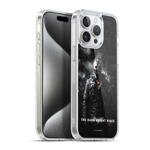 The Dark Knight Rises Key Art Bane Rain Poster Soft Gel Case for Apple iPhone 15 Pro Max & MagSafe