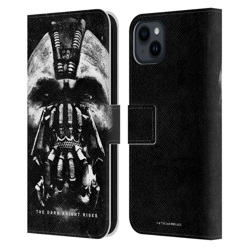 The Dark Knight Rises Key Art Bane Leather Book Wallet Case Cover For Apple iPhone 15 Plus