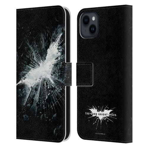 The Dark Knight Rises Logo Poster Leather Book Wallet Case Cover For Apple iPhone 15 Plus