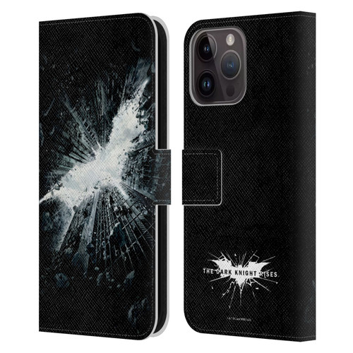 The Dark Knight Rises Logo Poster Leather Book Wallet Case Cover For Apple iPhone 15 Pro Max
