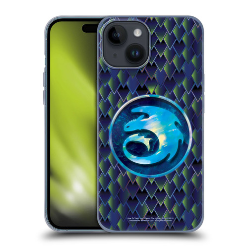 How To Train Your Dragon III Night And Light Night Dragonscale Pattern Soft Gel Case for Apple iPhone 15