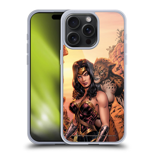 Wonder Woman DC Comics Comic Book Cover Rebirth #3 Cheetah Soft Gel Case for Apple iPhone 15 Pro Max