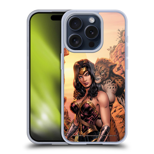 Wonder Woman DC Comics Comic Book Cover Rebirth #3 Cheetah Soft Gel Case for Apple iPhone 15 Pro