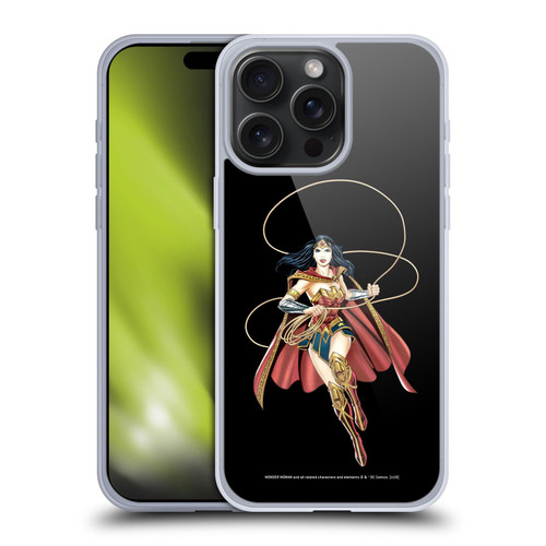 Wonder Woman DC Comics Character Art Lasso Of Truth Soft Gel Case for Apple iPhone 15 Pro Max