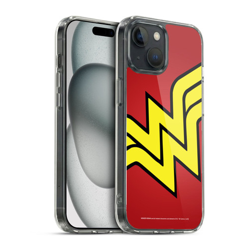 Wonder Woman DC Comics Logos Oversized Soft Gel Case for Apple iPhone 15