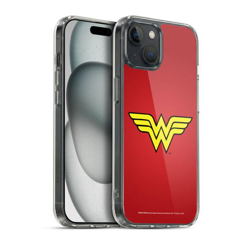 Wonder Woman DC Comics Logos Classic Soft Gel Case for Apple iPhone 15 Plus