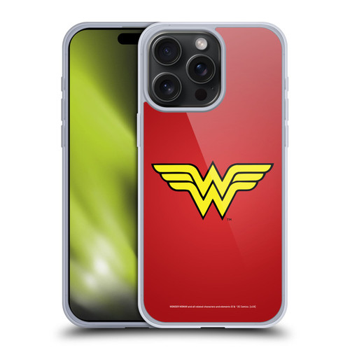 Wonder Woman DC Comics Logos Classic Soft Gel Case for Apple iPhone 15 Pro Max