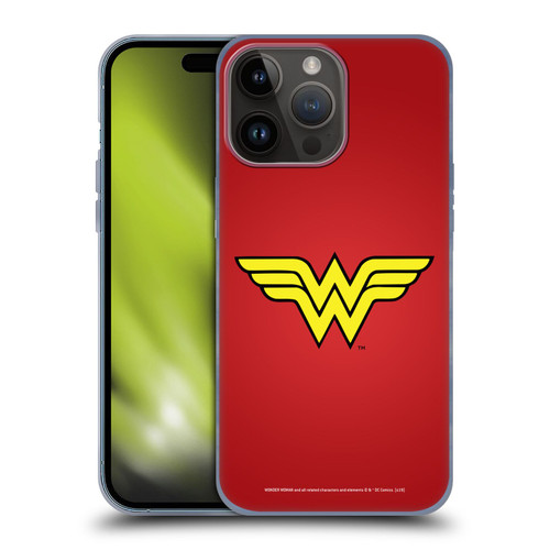Wonder Woman DC Comics Logos Classic Soft Gel Case for Apple iPhone 15 Pro Max
