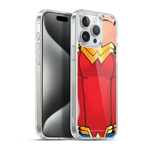 Wonder Woman DC Comics Logos Costume Soft Gel Case for Apple iPhone 15 Pro Max