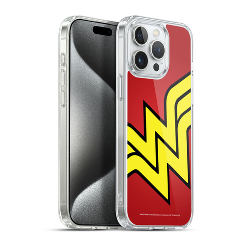 Wonder Woman DC Comics Logos Oversized Soft Gel Case for Apple iPhone 15 Pro Max