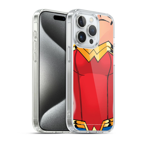 Wonder Woman DC Comics Logos Costume Soft Gel Case for Apple iPhone 15 Pro