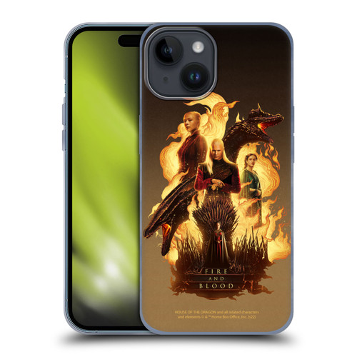 House Of The Dragon: Television Series Art Iron Throne Soft Gel Case for Apple iPhone 15