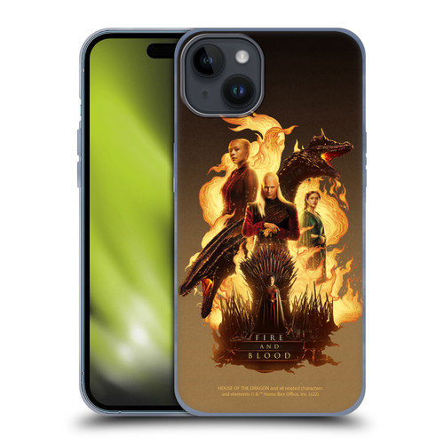 House Of The Dragon: Television Series Art Iron Throne Soft Gel Case for Apple iPhone 15 Plus