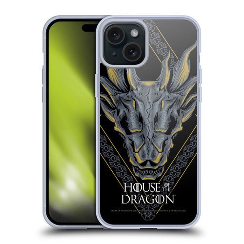 House Of The Dragon: Television Series Graphics Dragon Head Soft Gel Case for Apple iPhone 15 Plus