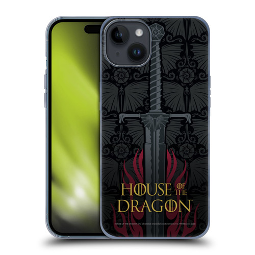 House Of The Dragon: Television Series Graphics Sword Soft Gel Case for Apple iPhone 15 Plus