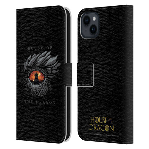 House Of The Dragon: Television Series Graphics Dragon Eye Leather Book Wallet Case Cover For Apple iPhone 15 Plus