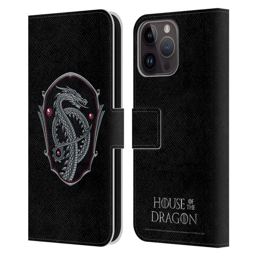 House Of The Dragon: Television Series Graphics Dragon Badge Leather Book Wallet Case Cover For Apple iPhone 15 Pro Max