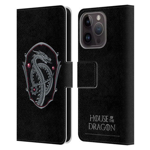 House Of The Dragon: Television Series Graphics Dragon Badge Leather Book Wallet Case Cover For Apple iPhone 15 Pro