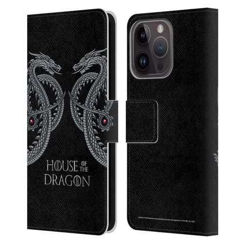 House Of The Dragon: Television Series Graphics Dragon Leather Book Wallet Case Cover For Apple iPhone 15 Pro