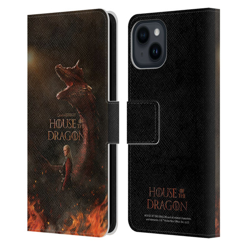 House Of The Dragon: Television Series Key Art Poster 2 Leather Book Wallet Case Cover For Apple iPhone 15