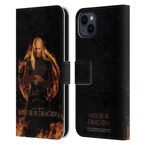 House Of The Dragon: Television Series Key Art Daemon Leather Book Wallet Case Cover For Apple iPhone 15 Plus