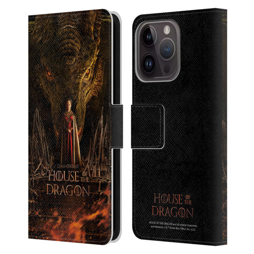 House Of The Dragon: Television Series Key Art Poster 1 Leather Book Wallet Case Cover For Apple iPhone 15 Pro