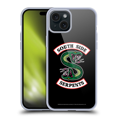Riverdale Graphic Art South Side Serpents Soft Gel Case for Apple iPhone 15 Plus