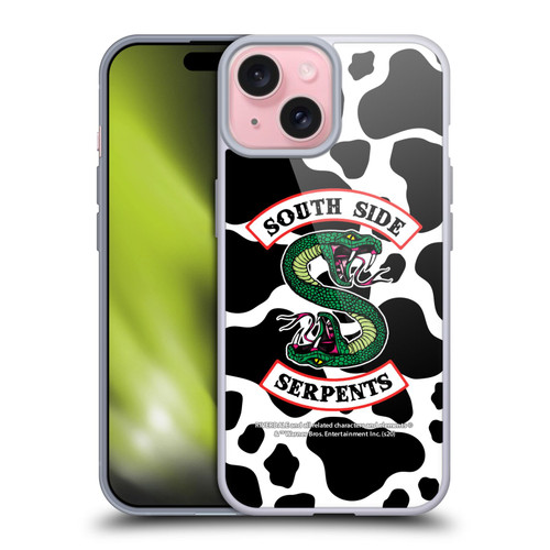 Riverdale South Side Serpents Cow Logo Soft Gel Case for Apple iPhone 15