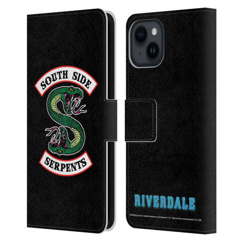 Riverdale Graphic Art South Side Serpents Leather Book Wallet Case Cover For Apple iPhone 15