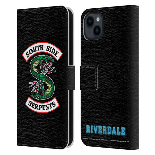 Riverdale Graphic Art South Side Serpents Leather Book Wallet Case Cover For Apple iPhone 15 Plus