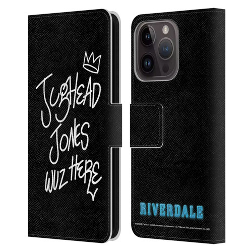 Riverdale Graphic Art Jughead Wuz Here Leather Book Wallet Case Cover For Apple iPhone 15 Pro