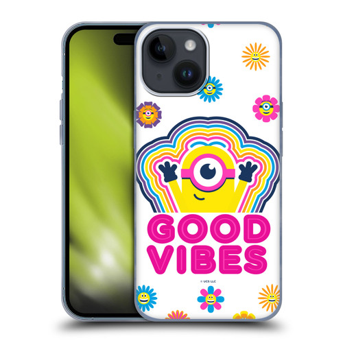 Minions Rise of Gru(2021) Day Tripper Good Vibes Soft Gel Case for Apple iPhone 15