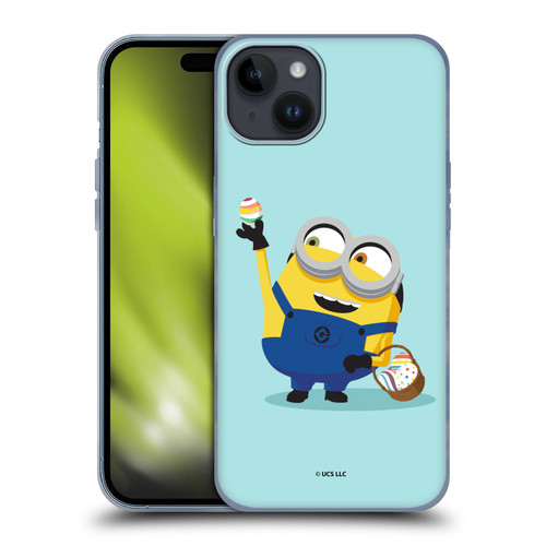 Minions Rise of Gru(2021) Easter 2021 Bob Egg Hunt Soft Gel Case for Apple iPhone 15 Plus