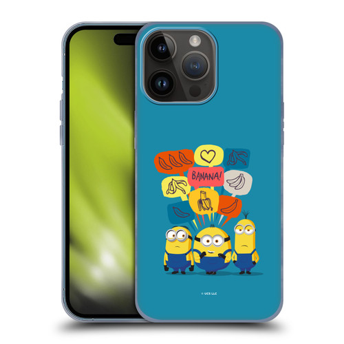 Minions Rise of Gru(2021) Graphics Speech Bubbles Soft Gel Case for Apple iPhone 15 Pro Max