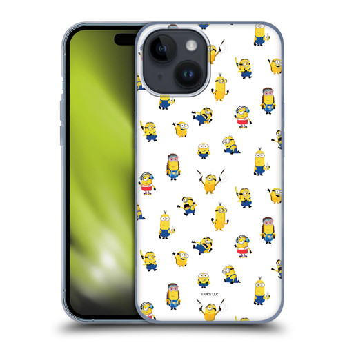 Minions Rise of Gru(2021) Humor Costume Pattern Soft Gel Case for Apple iPhone 15