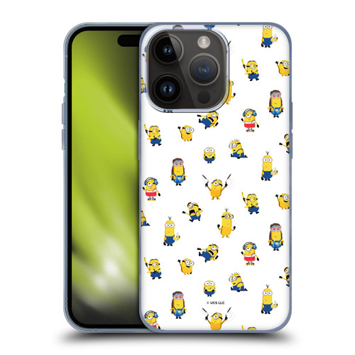 Minions Rise of Gru(2021) Humor Costume Pattern Soft Gel Case for Apple iPhone 15 Pro